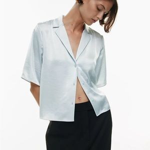 Aritzia Wilfred Satin Beso Button-Up